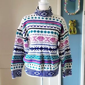 ♡Vintage♡ Oversize Knit Sweater Ski Lodge Style